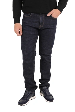 شلوار جین مدل راسته مردانه رنگ سرمه ای سیر