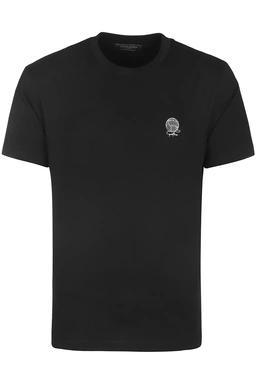 تیشرت آستین کوتاه یقه گرد مردانه چاپدار رنگ مشکی