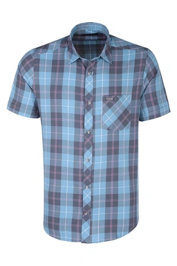 پیراهن آستین کوتاه کلاسیک مردانه طرح چهارخانه