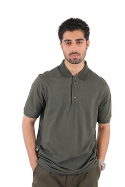 پولوشرت آستین کوتاه مردانه رنگ سبز تیره
