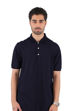 پولوشرت آستین کوتاه مردانه رنگ سرمه ای