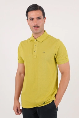 پولوشرت آستین کوتاه مردانه رنگ زرد سبز