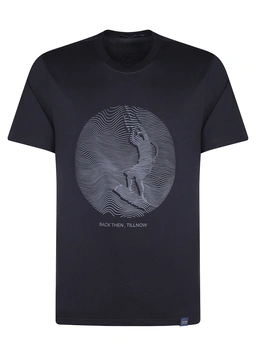 تیشرت آستین کوتاه مردانه مشکی چاپدار