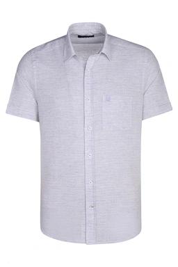 پیراهن آستین کوتاه کلاسیک مردانه آبی روشن