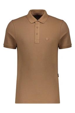 پولوشرت آستین کوتاه مردانه رنگ قهوه ای