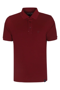 پولوشرت آستین کوتاه مردانه رنگ زرشکی