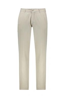 شلوار کتان مردانه پشت کمر کشدار رنگ کرم