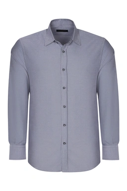 پیراهن آستین بلند مردانه ساده رنگ طوسی