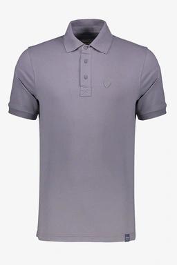 پولوشرت آستین کوتاه مردانه رنگ طوسی نسبتاً تیره