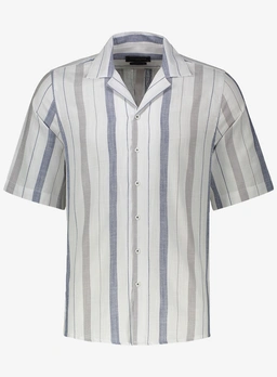 پیراهن آستین کوتاه یقه انگلیسی مردانه راه راه