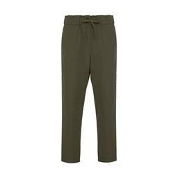 شلوار کتان زنانه مام استایل خام دوزی قد 90 سانتیمتر 100 درصد پنبه سبز رنگ ساخت ایران تولید پاتن جامه