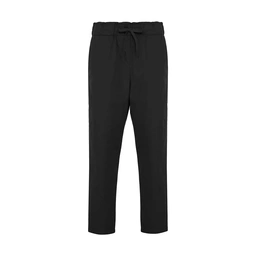 شلوار کتان زنانه مام استایل خام دوزی مشکی رنگ قد 90 سانتیمتر پارچه 100 درصد کتان ساخت ایران تولید پا