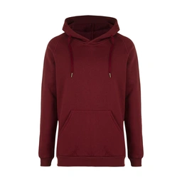 هودی مردانه آستین رگلان قرمز رنگ کلاه دار پارچه دورس قد 70 سانتیمتر پنبه ساخت ایران تولید پاتن جامه 