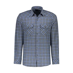 خرید پیراهن پشمی مردانه تولید پاتن جامه می باشد. پیراهن پشمی طرح چهارخانه.