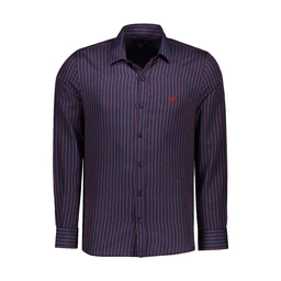 پیراهن آستین بلند مردانه تولید شرکت پاتن جامه. جنس پارچه تترون - 35 درصد پنبه - 65 درصد پلی استر. تک