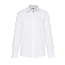 پیراهن آستین بلند رنگ سفید مدل معمولی regular می باشد. 