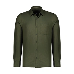 پیراهن آستین بلند مدل رسمی مردانه تترون. رنگ سبز تیره خرید از پاتن جامه. 