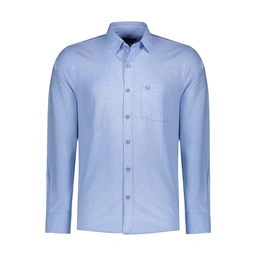 پیراهن آستین بلند مدل رسمی مردانه تترون. رنگ آبی خرید از پاتن جامه. 