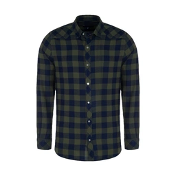 پیراهن آستین بلند جین مردانه یقه برگردان مدل معمولی. خرید از پاتن جامه. 