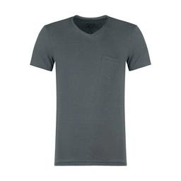تیشرت یقه هفت آستین کوتاه مردانه تولید پاتن جامه می باشد - به رنگ دودی - مناسب برای فصول گرم ، مهمان