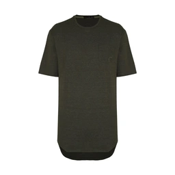 تیشرت مردانه آستین کوتاه - مدل لانگ - تولید پاتن جامه می باشد - به رنگ سبز - مناسب برای استفاده روزا