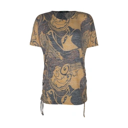 پیراهن زنانه آستین کوتاه کیمونو - یقه گرد - طرح دار - استفاده روزمره و مهمانی - ساخت ایران تولید پات