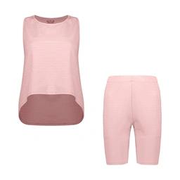 تاپ و شلوارک زنانه مدل قهرمانی تولید پاتن جامه می باشد - یقه گرد - جلوی تاپ کوتاه تر از پشت کار می ب