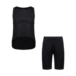 تاپ و شلوارک زنانه مدل قهرمانی تولید پاتن جامه می باشد - یقه گرد - جلوی تاپ کوتاه تر از پشت کار می ب