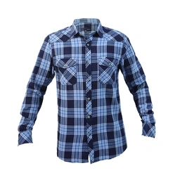 پیراهن آستین بلند مردانه ، یقه برگردان ، پارچه چهار خانه ، تولید کارخانه پاتن جامه می باشد ، مناسب ا