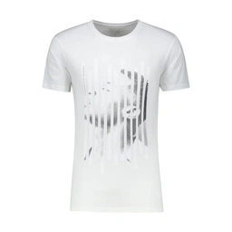 تیشرت آستین کوتاه مردانه ، یقه گرد ، چاپ دار ، استایل معمولی ، جنس نخی ، قد تا روی باسن ، تولید پاتن