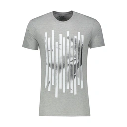 تیشرت آستین کوتاه مردانه ، یقه گرد ، چاپ دار ، استایل معمولی ، جنس نخی ، قد تا روی باسن ، تولید پاتن