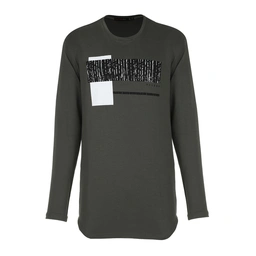 تیشرت آستین بلند مردانه - مدل لانگ - طرح : چاپ - یقه گرد - قد روی باسن - تولید کارخانه پاتن جامه می 