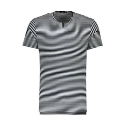 تیشرت یقه گرد رینگر آستین کوتاه مردانه - پارچه راه راه - جنس 3% لاکرا 57% پنبه - تولید کارخانه پاتن 