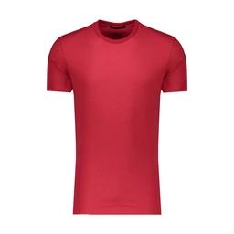 تیشرت یقه گرد ، آستین کوتاه ، مردانه ، جنس پارچه صد در صد پنبه و طرح پارچه ساده میباشد - تولید شرکت 