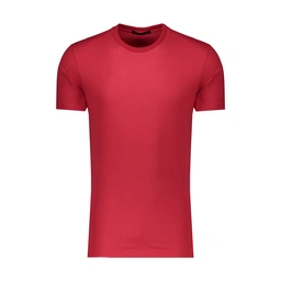 تیشرت یقه گرد ، آستین کوتاه ، مردانه ، جنس پارچه صد در صد پنبه و طرح پارچه ساده میباشد - تولید شرکت 