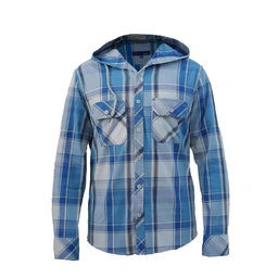 پیراهن آستین بلند کلاهدار مردانه جنس پیراهن 100% پنبه بوده-پارچه نیمه ضخیم و چهارخانه طرح دار - کلاه