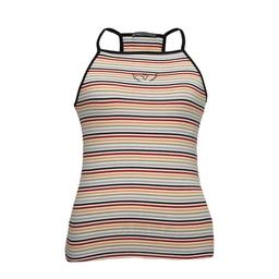 تاپ زنانه تولید شرکت پاتن جامه می باشد. جنس پارچه پنبه - پنبه فول لاکرا (کشی) می باشد / نخ رنگی رینگ