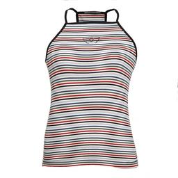 تاپ زنانه تولید شرکت پاتن جامه می باشد. جنس پارچه پنبه - پنبه فول لاکرا (کشی) می باشد / نخ رنگی رینگ