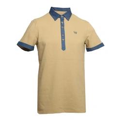 پولو شرت آستین کوتاه - جنس: جودون / 3% لاکرا ( کش ) - پارچه : ساده - یقه برگردان جین - دارای 6 دکمه 