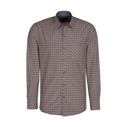 پیراهن آستین بلند مردانه تولید شرکت پاتن جامه - جنس پیراهن 65% پلی استر / 35%د پنبه -.طرح چهارخانه آ