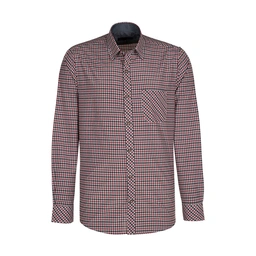 پیراهن آستین بلند مردانه چهارخانه ریز مدل رگولار. 