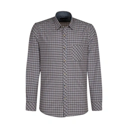 پیراهن آستین بلند مردانه تولید شرکت پاتن جامه - جنس پیراهن 65% پلی استر / 35%د پنبه -.طرح چهارخانه آ