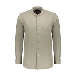 پیراهن کتان کرم آستین بلند تولید پاتن جامه می باشد. جنس پیراهن صد در صد کتان (پنبه) می باشد. پارچه ن