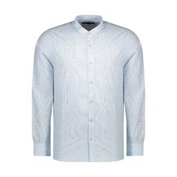 پیراهن آستین بلند مردانه یقه دیپلمات مدل معمولی. 