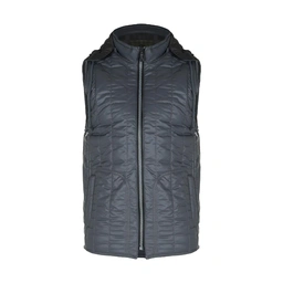 جلیقه شمعی مردانه از برند پاتن جامه ، دارای کلاه رنگ طوسی. خرید آنلاین ژیله مردانه. 