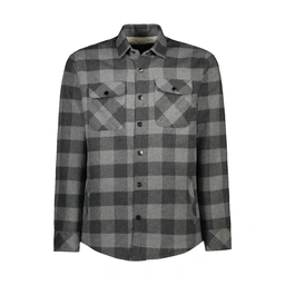 کاپشن پیراهنی پشمی ضخیم مردانه طرح چهارخانه. 