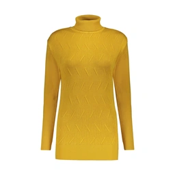 بافت یقه اسکی زنانه تولید پاتن جامه می باشد - بافت کار کبریتی می باشد - طرح جلو کار ، خط دار اریب می