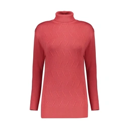 بافت یقه اسکی زنانه تولید پاتن جامه می باشد - بافت کار کبریتی می باشد - طرح جلو کار ، خط دار اریب می