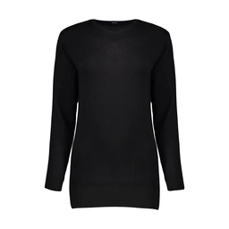 بافت زنانه تولید پاتن جامه می باشد - یقه کار گرد می باشد - طرح زیر یقه توری می باشد - قد تا روی باسن