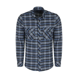 پیراهن پشمی آستین بلند مردانه تولید پاتن جامه می باشد. جنس پیراهن صد در صد پنبه (پارچه خار خورده - پ